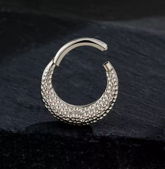 Hammered Bump Hoop Clicker