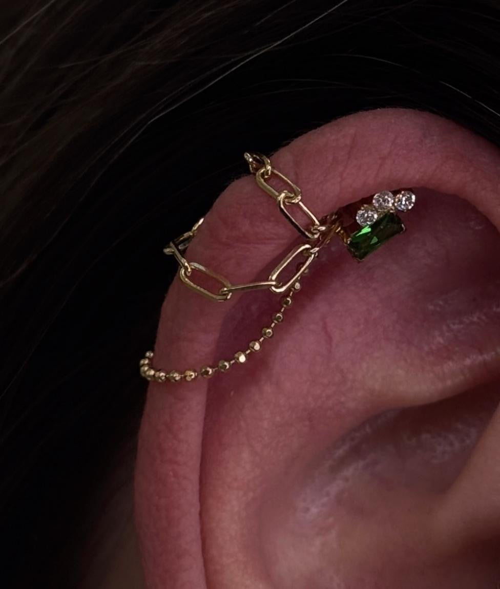 14k Gold triple chain