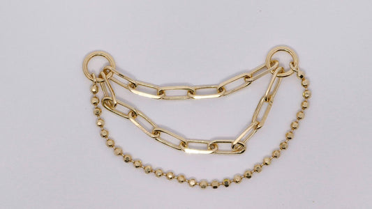 14k Gold triple chain