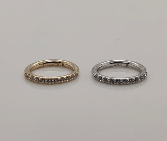 14k Radiant hoop