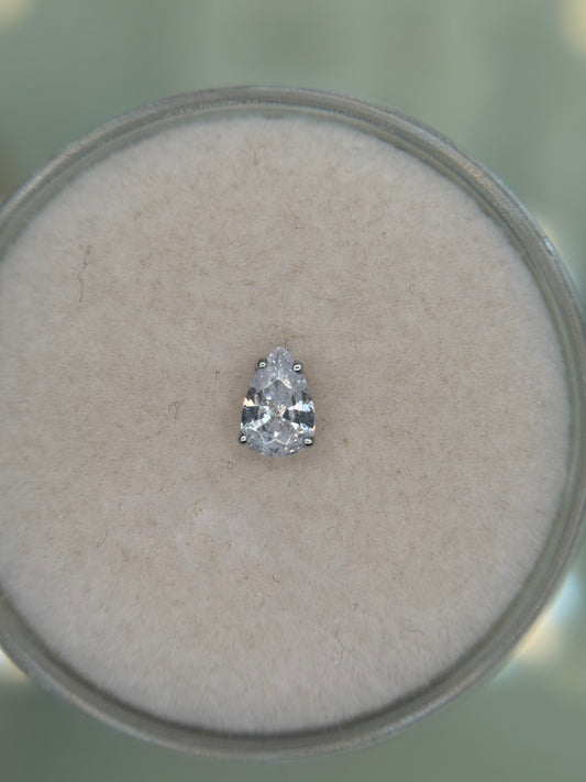 14k pear Swarovski