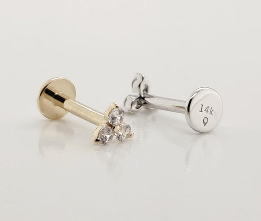 14k Trinity Small  4MM