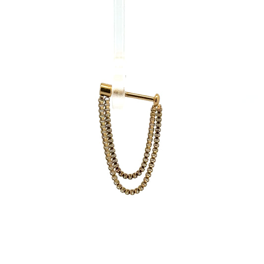 14K labret chain