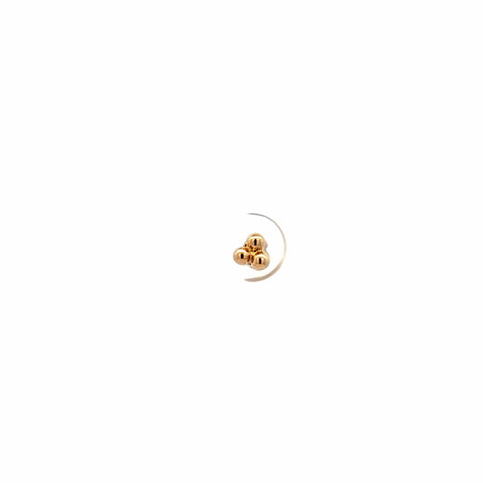14k Plain Ball Trinity Big
