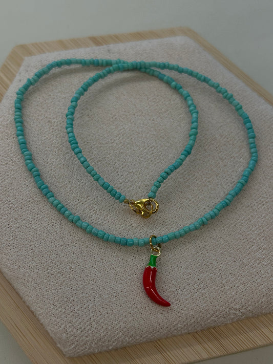 Hot red Chili pepper Necklace