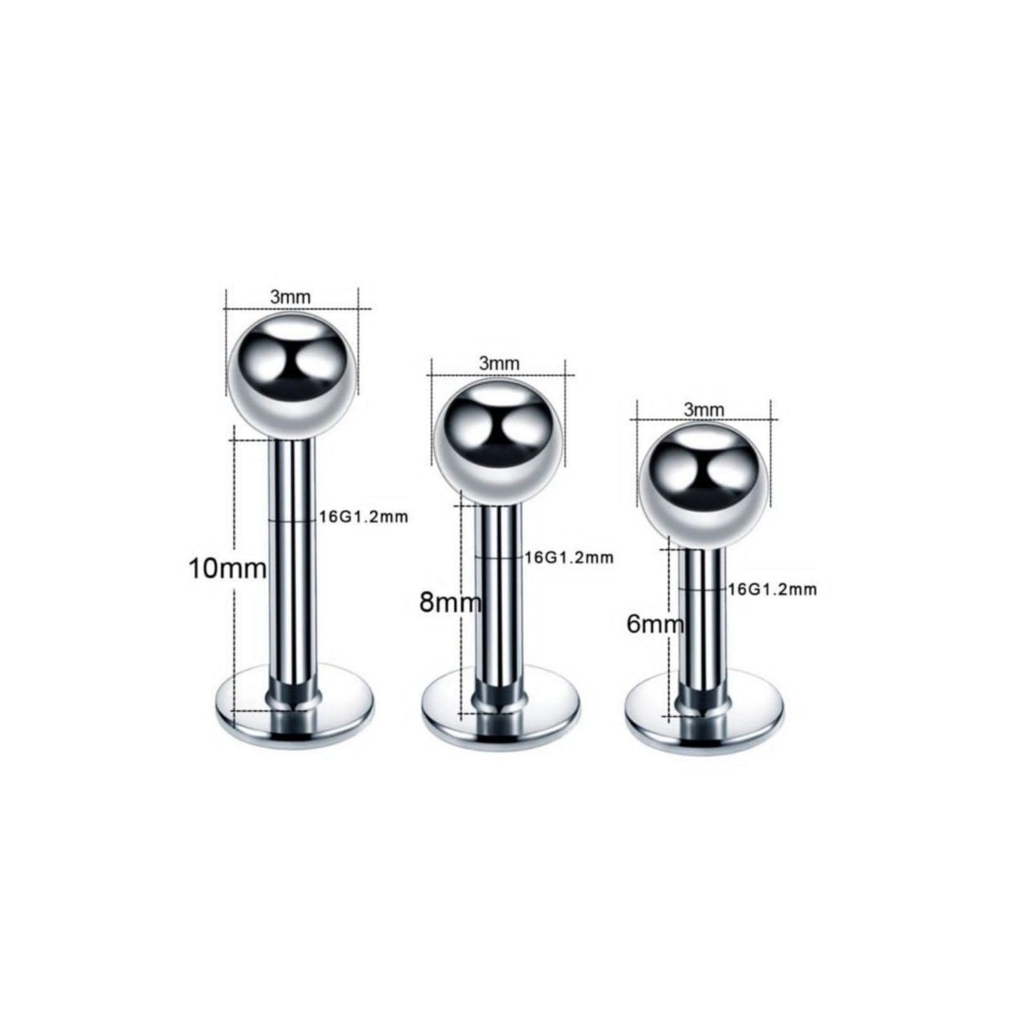 Titanium Standard Stud 14G