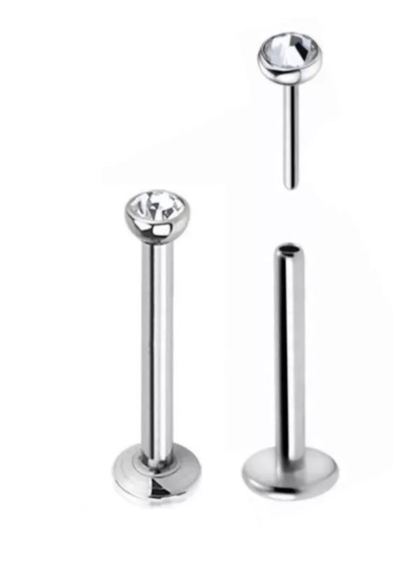 Bordered nose stud push pin – The Piercing Spot