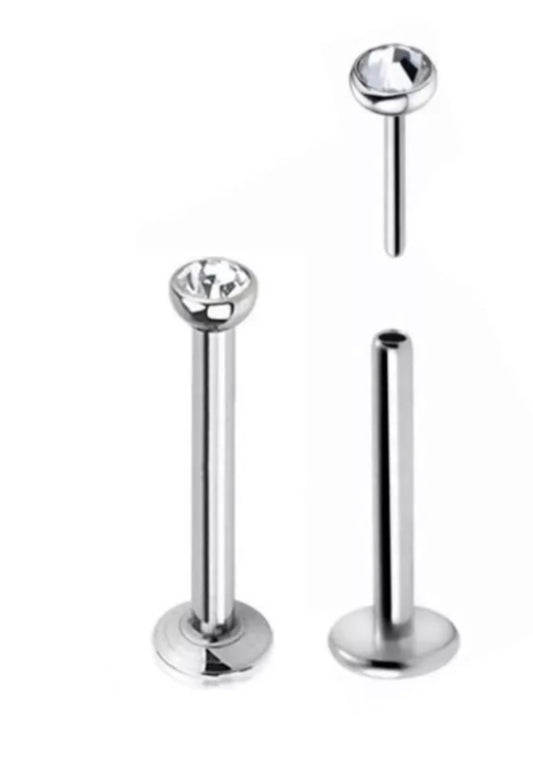 Bordered nose stud push pin