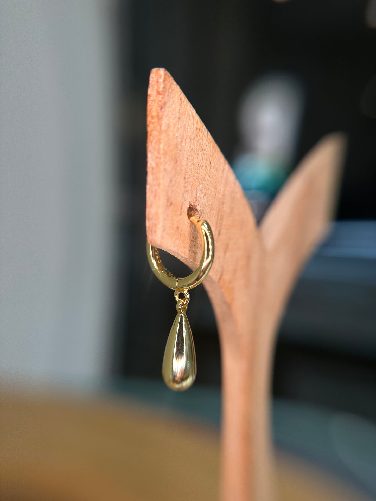 Bright Drop Hoops Pair