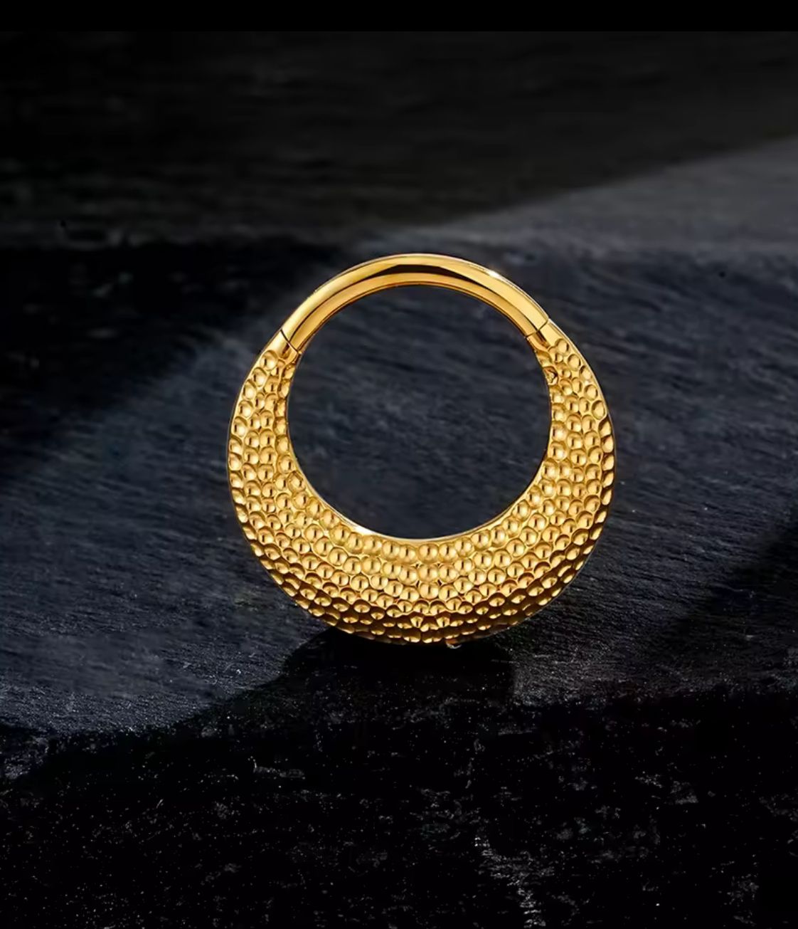 Hammered Bump Hoop Clicker