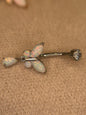 Opal Butterfly Belly Dangle
