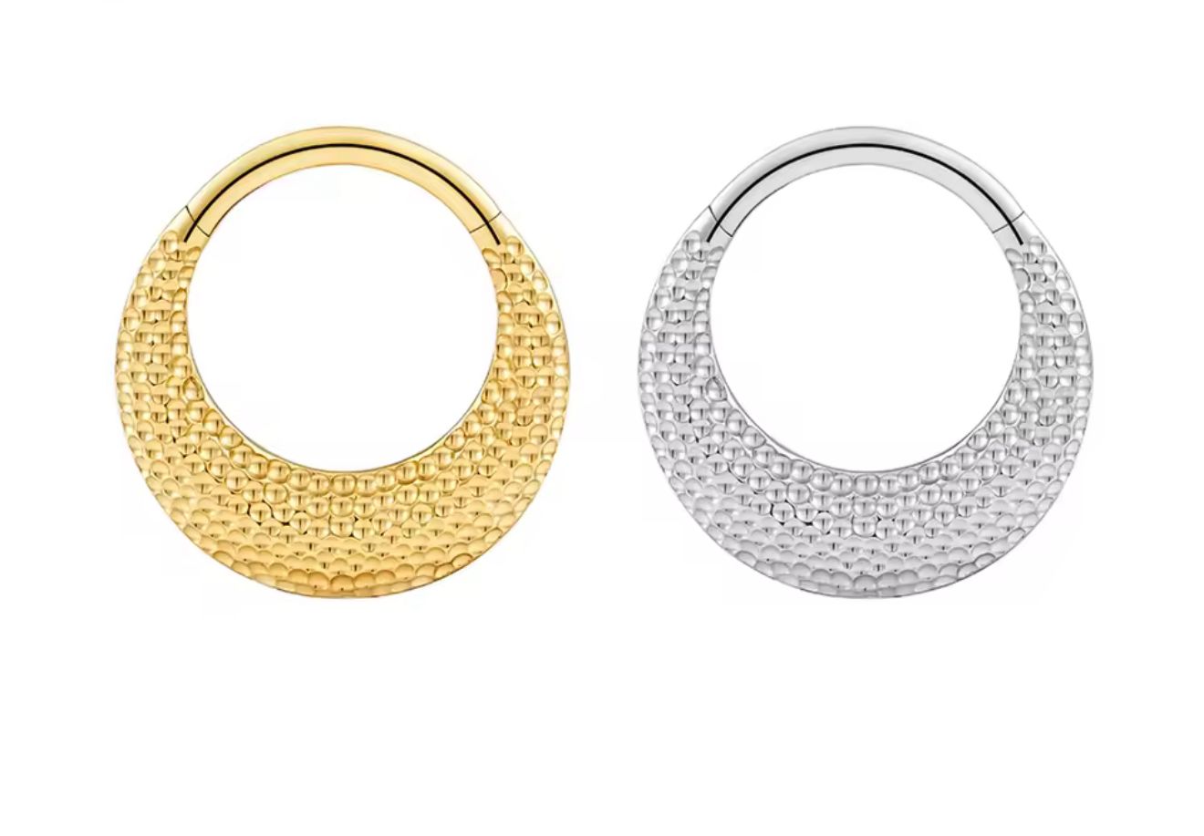 Hammered Bump Hoop Clicker