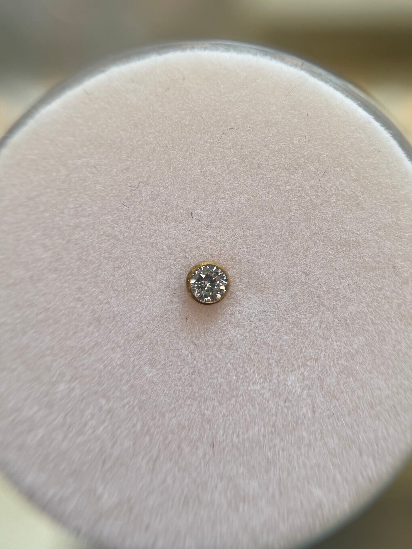 Bordered nose stud push pin
