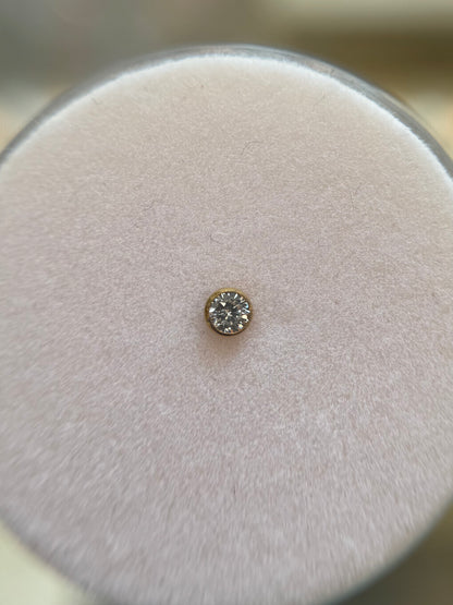 Bordered nose stud push pin