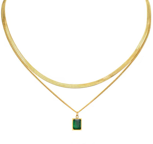Double green pendant