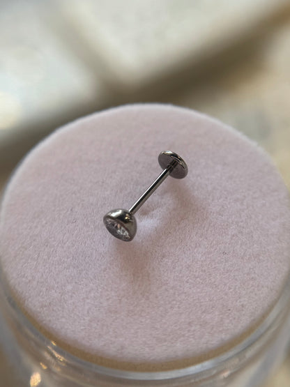 Bordered nose stud push pin