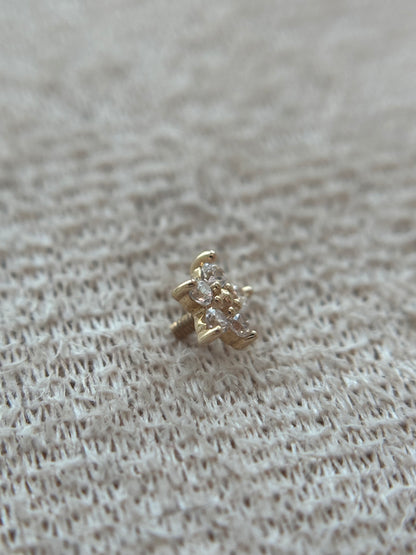 14k Tiny Love Flower