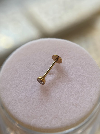 Bordered nose stud push pin