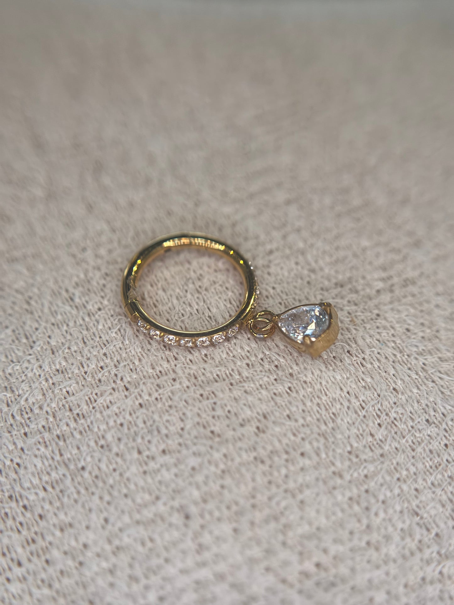 Radiant TearDrop Hoop