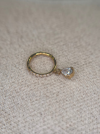 Radiant TearDrop Hoop