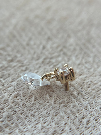 14k Dewdrop Dangle