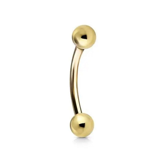 Curved barbell 14k