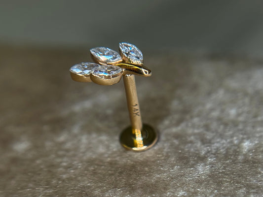 14K Invisible Leaf