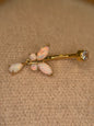 Opal Butterfly Belly Dangle
