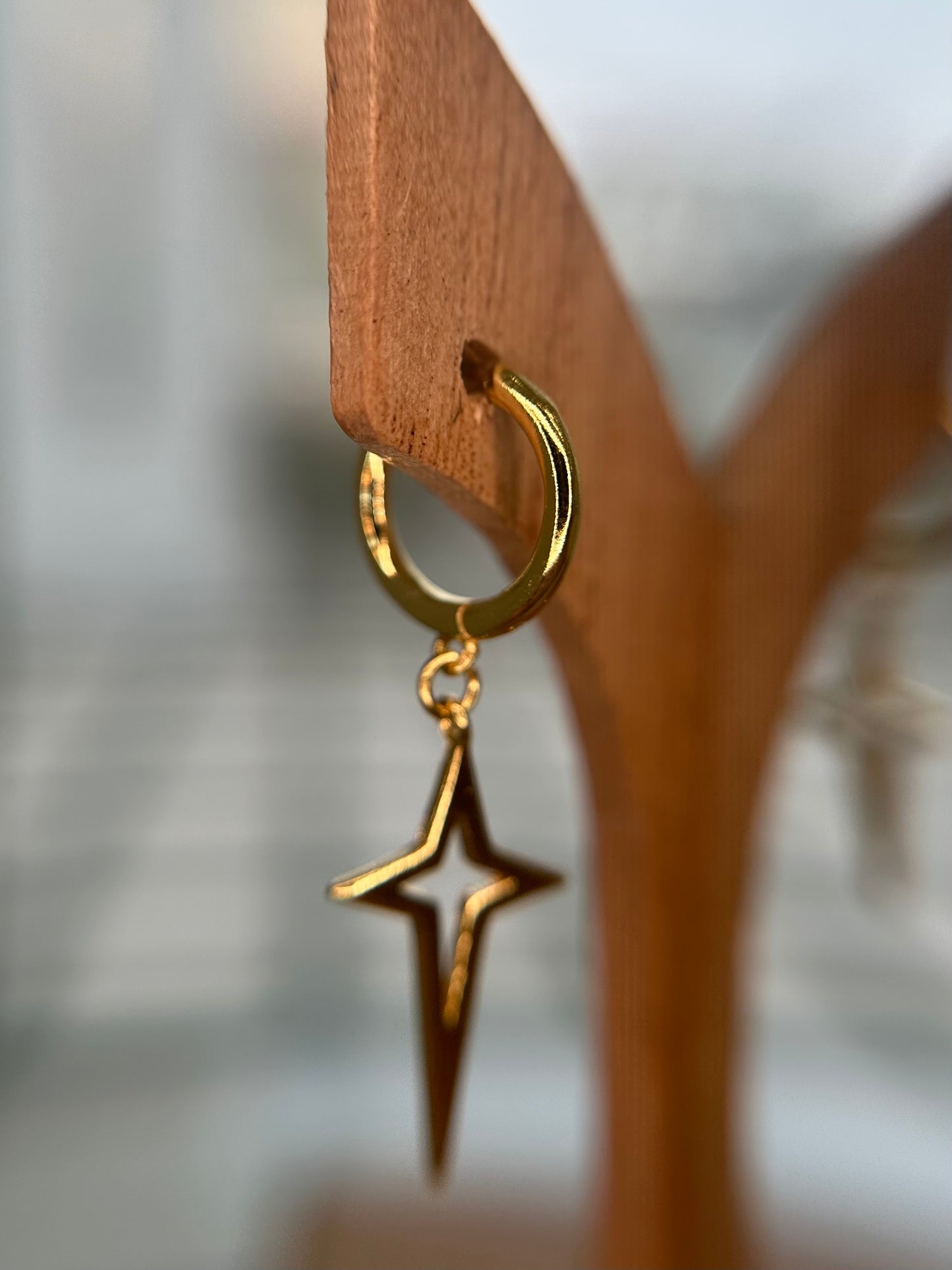 Bright Star Hoops Pair