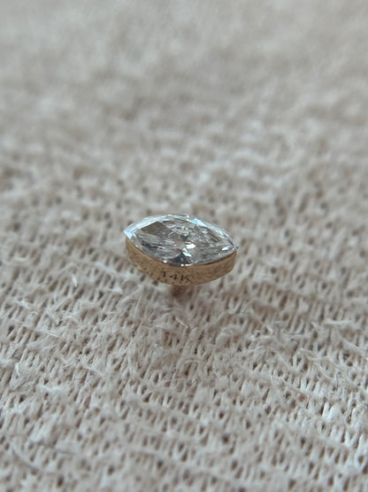 14k Invisible Zuri Stud