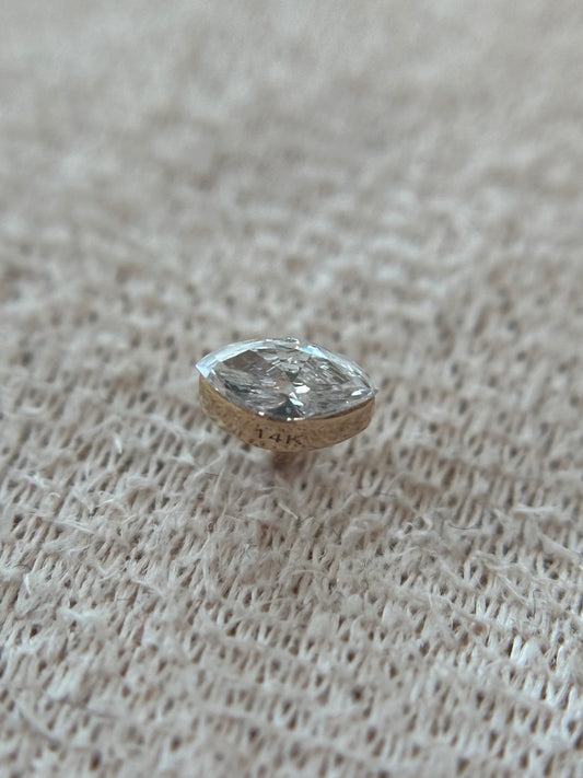 14k Invisible Zuri Stud