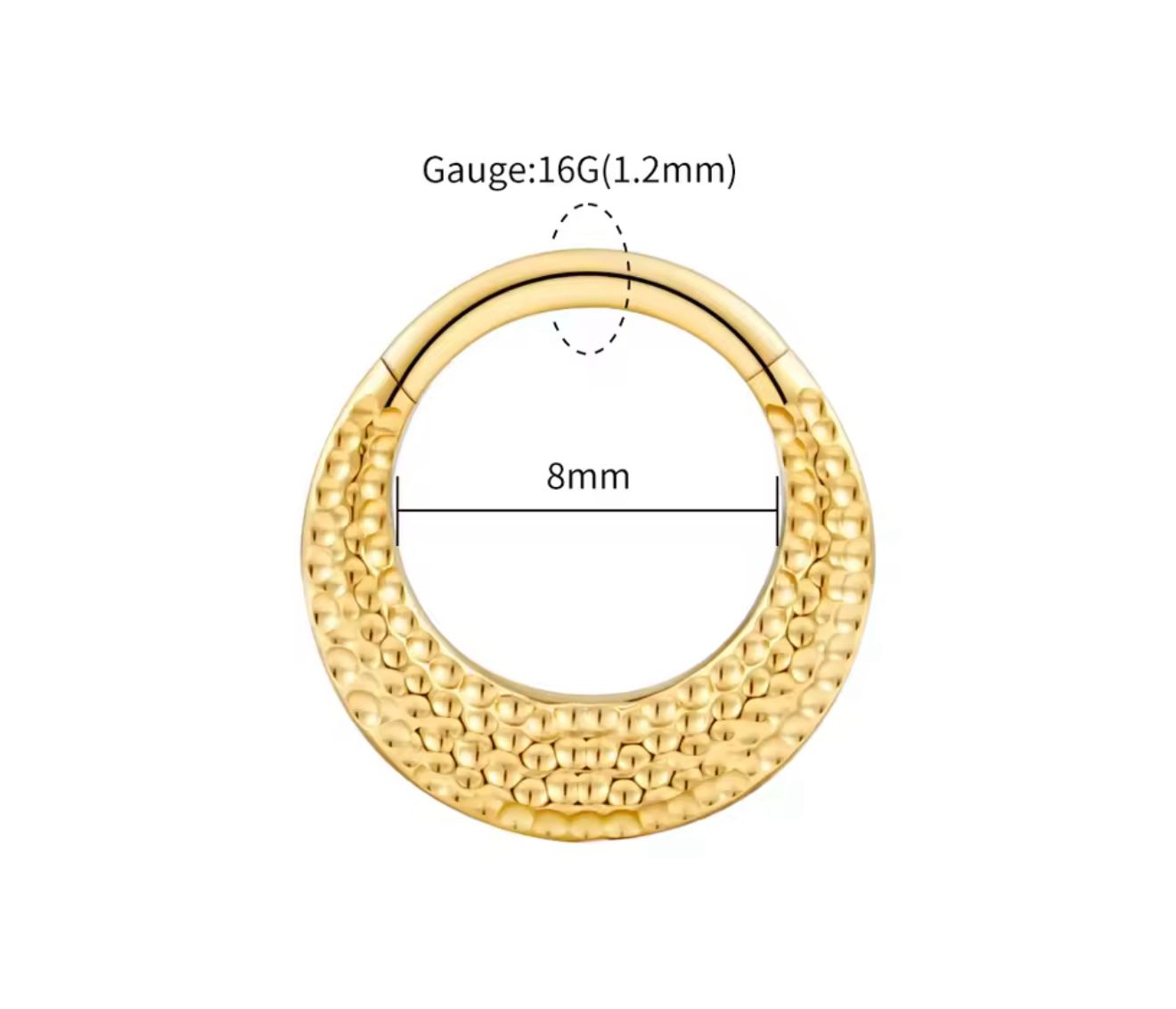 Hammered Bump Hoop Clicker