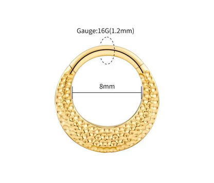 Hammered Bump Hoop Clicker