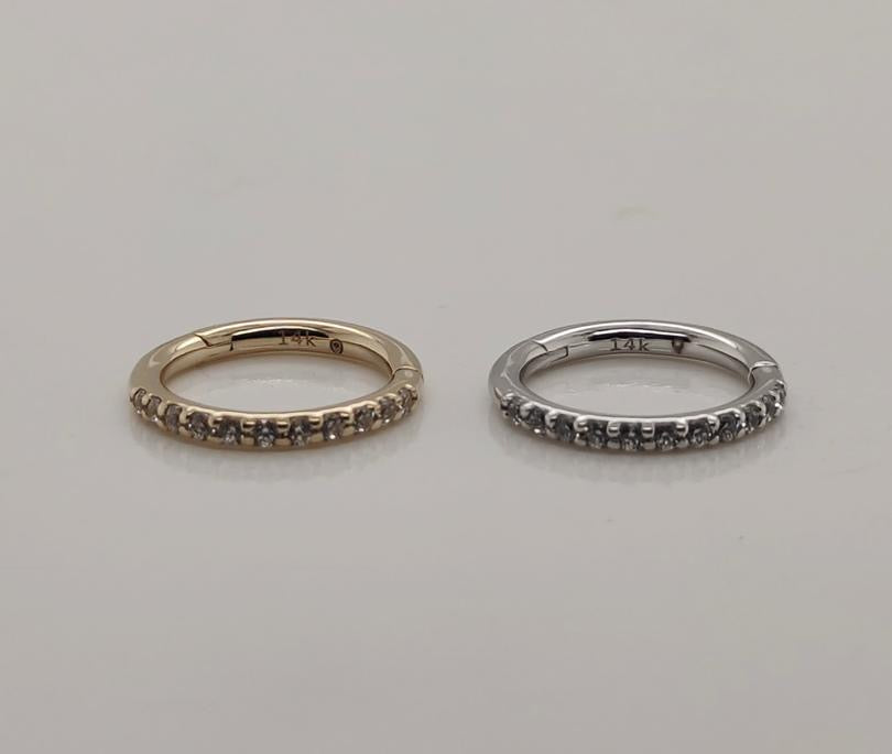 14k Radiant hoop