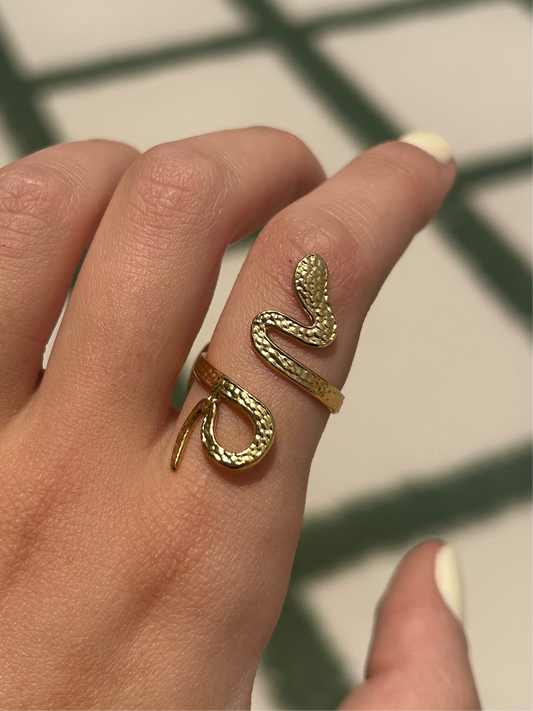 Hammered Snake ring