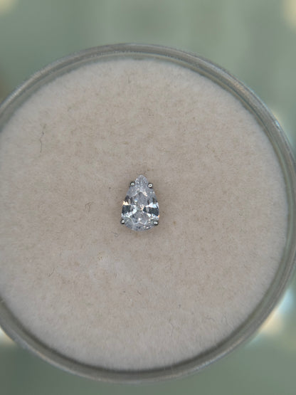 14k pear Swarovski