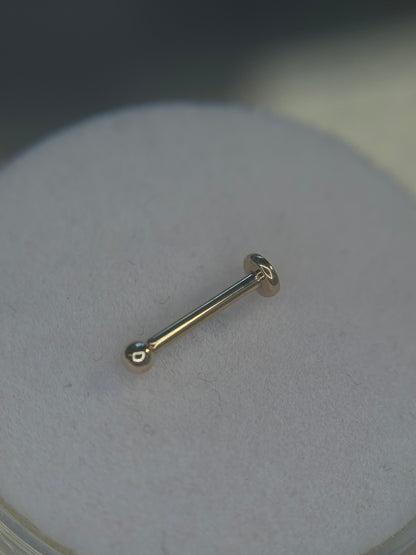 14k nose plain ball