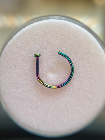 D-Shaped Titanium nose hoop