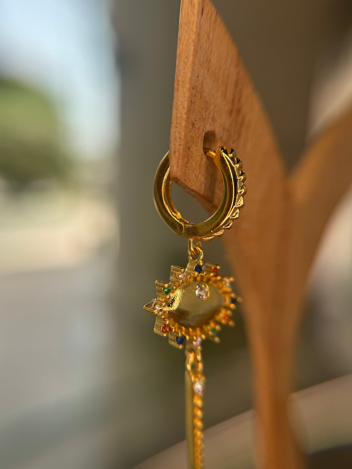 Solar Burst Hoops pair