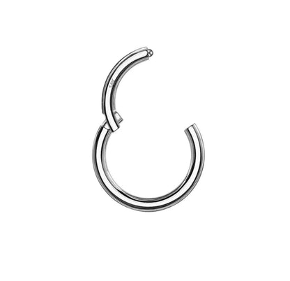 Plain hoop 14k white gold