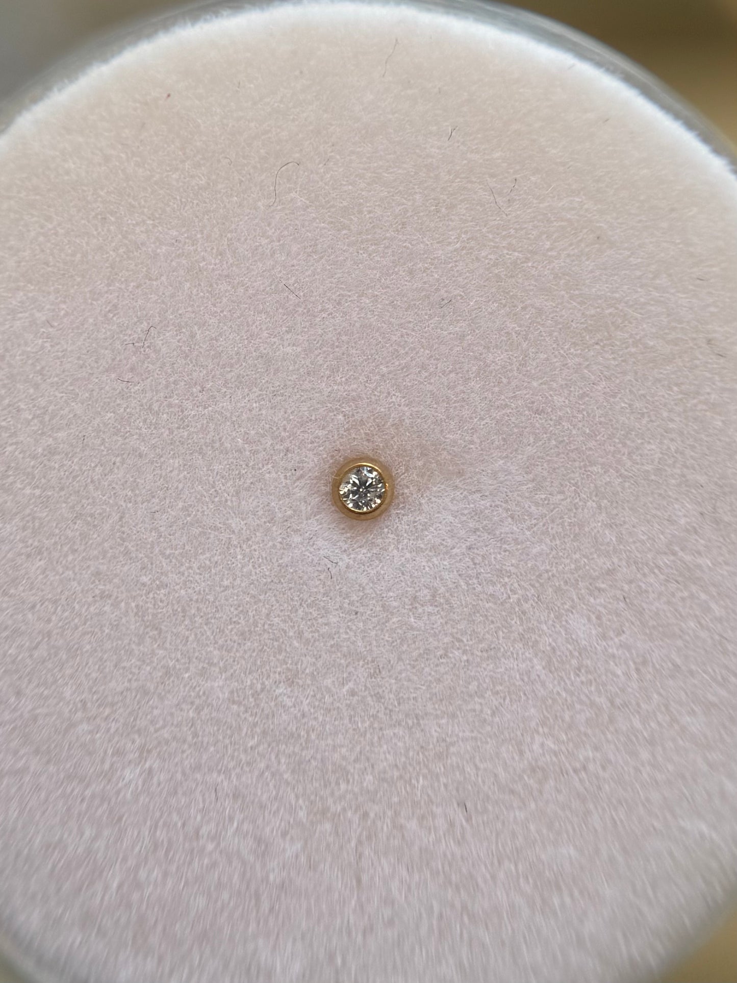 Bordered nose stud push pin