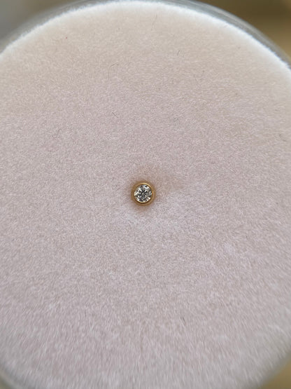 Bordered nose stud push pin