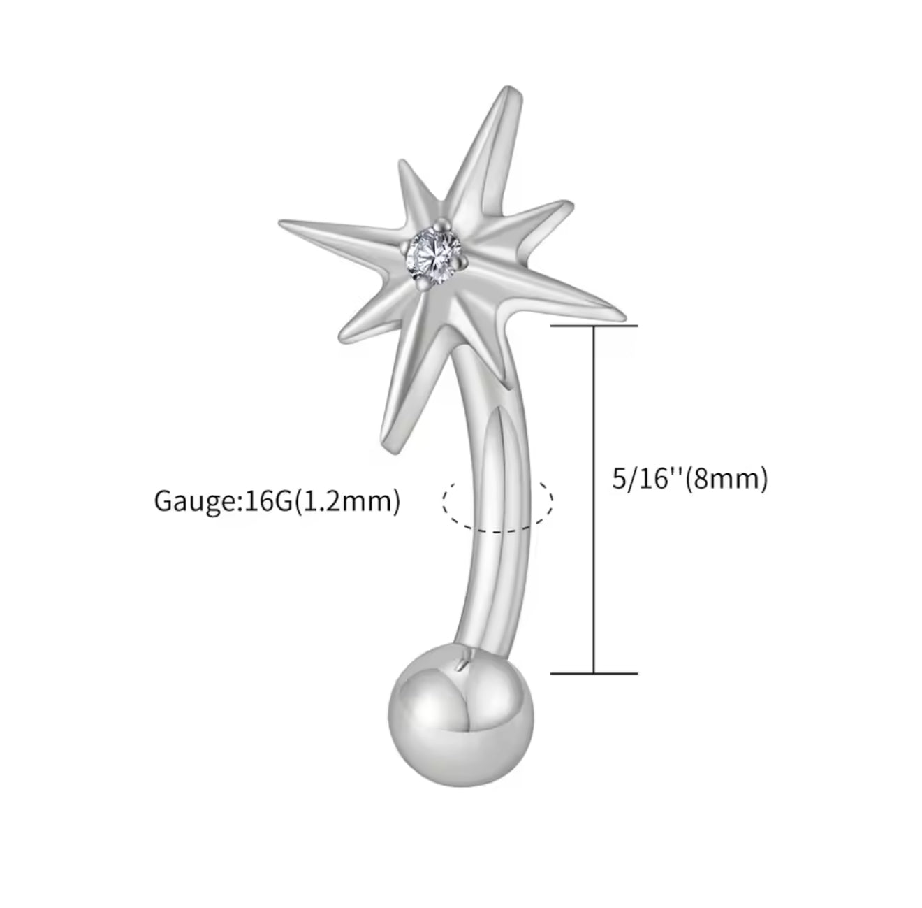 Plain Star rook – The Piercing Spot