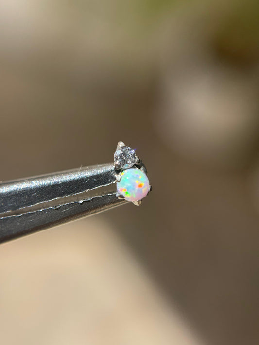 Double Opal stud