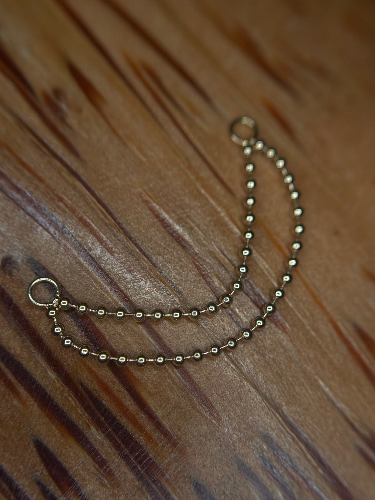14k 34mm Double Beaded Chain