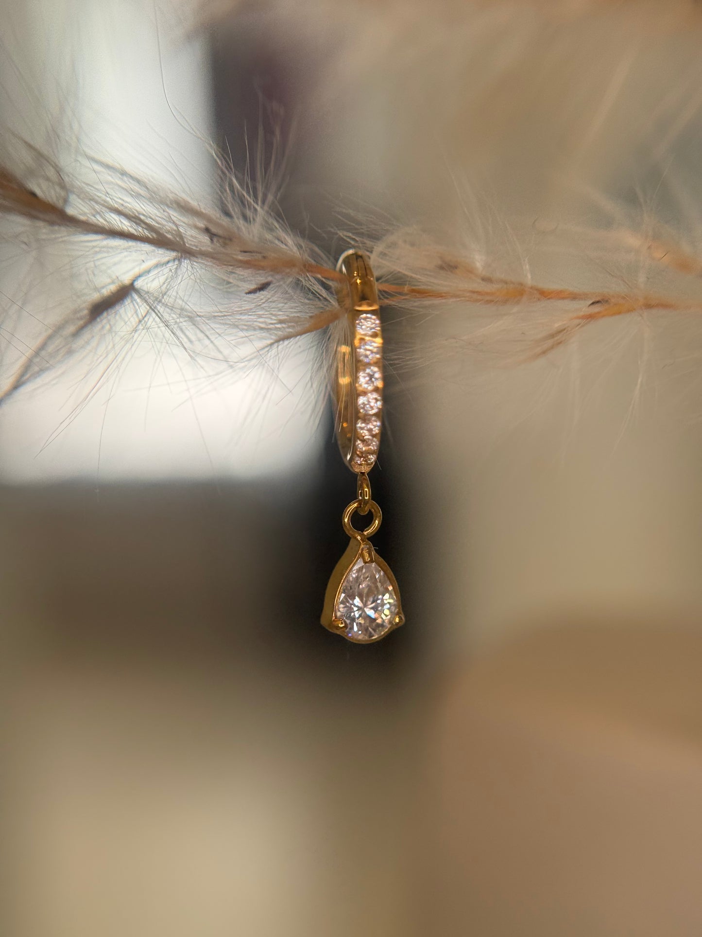 Radiant TearDrop Hoop