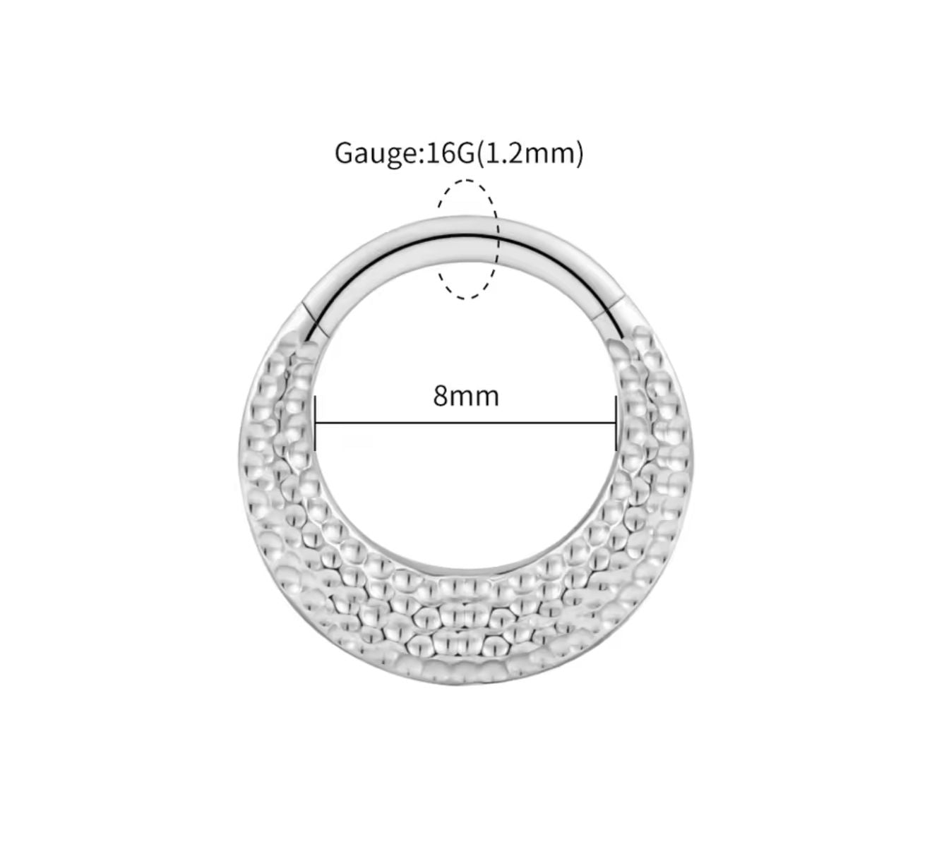 Hammered Bump Hoop Clicker
