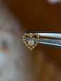 Beaded Heart With Stud