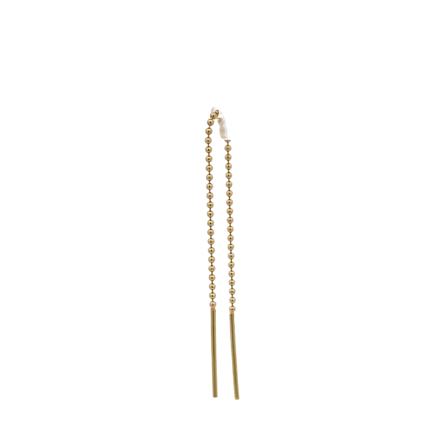 14k Gold threaded beated chain