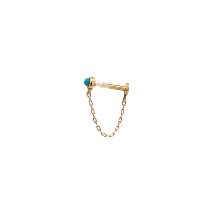 14k Gold opal chain